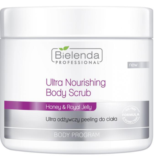 BIELENDA PROFESSIONAL ULTRA ODŻYWCZY PEELING DO CIAŁA Z MIODEM I MLECZKIEM PSZCZELIM 550G
